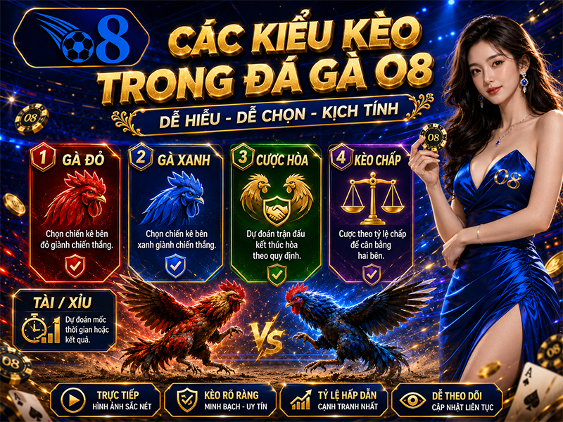 Các loại kèo trong đá gà O8